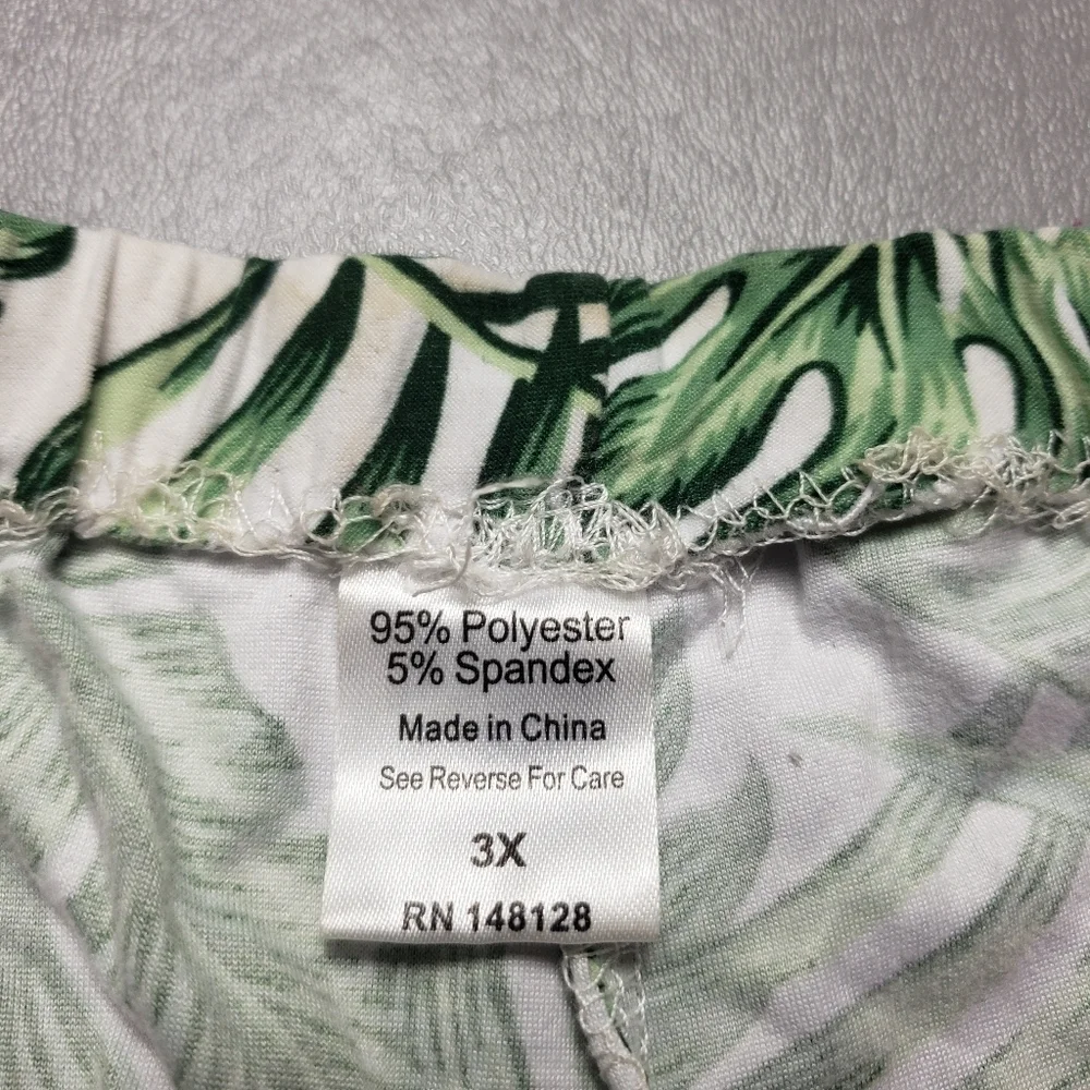 unbranded leaf and flower print pajama lounge shorts women's plus size 3X